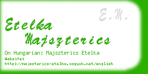 etelka majszterics business card